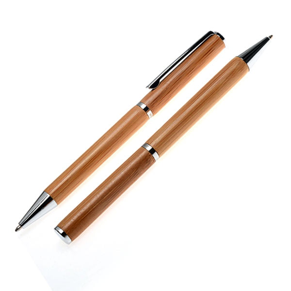 Eco Friendly Recycled Bamboo Ball Pen with Metal Clip ERBBP 145