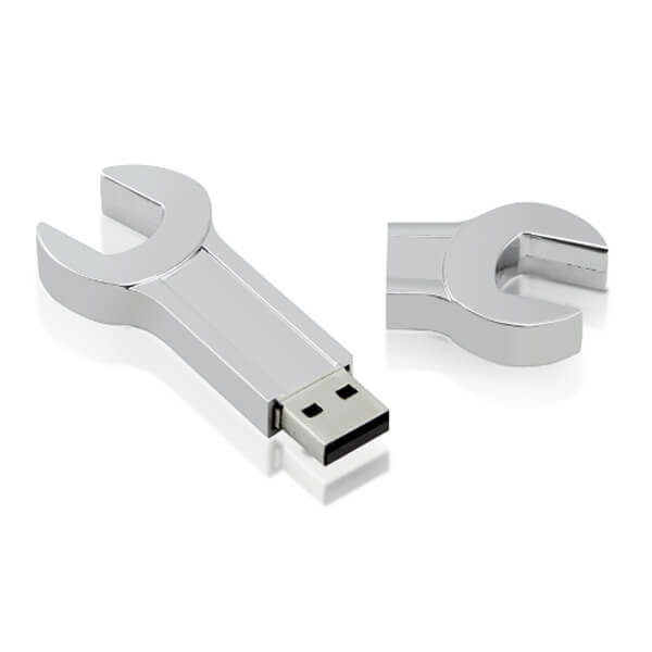Metal Sliver Wrench Shape USB Flash Drive MSWSUFD 045