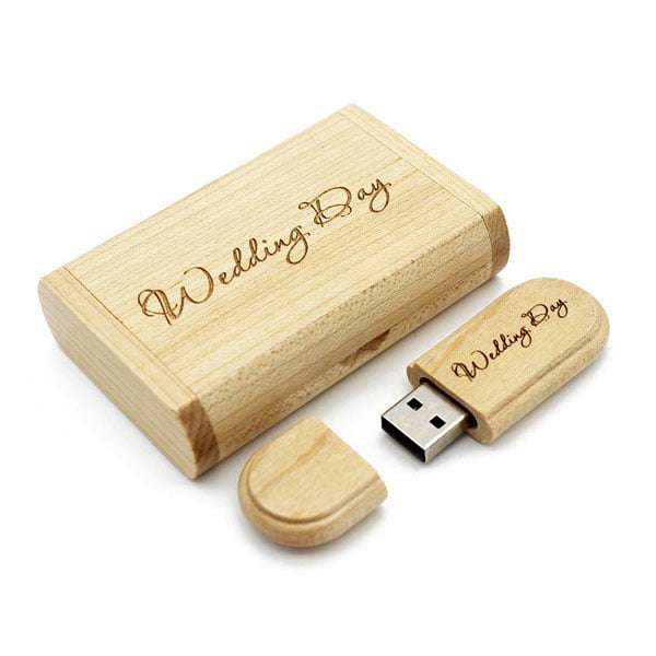 Oval Wooden USB Flash Drive with Box OWUFD 091